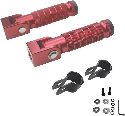 العالمي CNC M8 دراجة نارية أوتاد القدم 90 درجة أوتاد القدم قابلة للطي Footpegs CNC المضادة للانزلاق مسند القدم دواسة الراحة للدراجات النارية دراجة صغيرة الترابية دراجة (أسود) in Kuwait