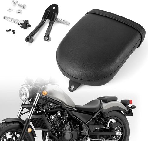 Passenger Seat & Foot Pegs for Rebel 300 500, Motorcycle Rear Seat Footrests Footpegs Kit Replacement Accessories for Honda Rebel 300/500 CMX 300/500 2017 2018 2019 2020 2021 2022 2023 2024 in Saudi Arabia