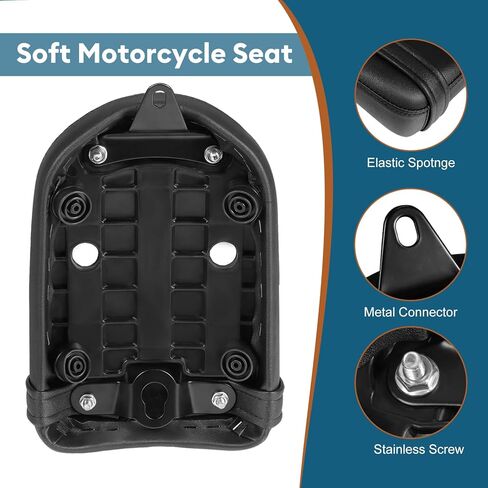 Passenger Seat & Foot Pegs for Rebel 300 500, Motorcycle Rear Seat Footrests Footpegs Kit Replacement Accessories for Honda Rebel 300/500 CMX 300/500 2017 2018 2019 2020 2021 2022 2023 2024 in Saudi Arabia