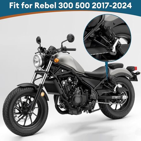 Passenger Seat & Foot Pegs for Rebel 300 500, Motorcycle Rear Seat Footrests Footpegs Kit Replacement Accessories for Honda Rebel 300/500 CMX 300/500 2017 2018 2019 2020 2021 2022 2023 2024 in Saudi Arabia