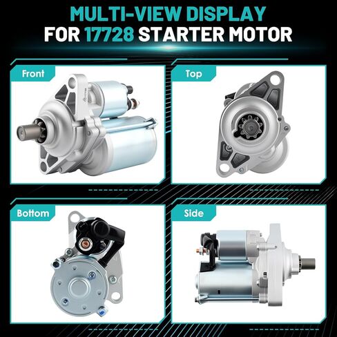 17728 Starter Motor Fit for Honda Accord 1995-2007 Odyssey 1999-2006 Pilot 2003-2005, for Acura CL MDX TL 3.0L 3.2L 3.5L V6 Automotive Replacement Starters#17728N, 31200-P0A-A01 Engine Starter in Kuwait