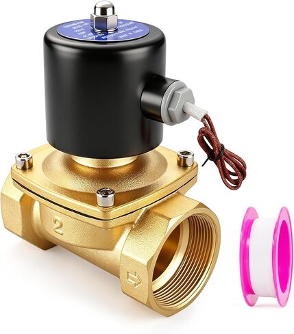 Baomain 2 inch AC 110V Brass Electric Solenoid Valve Water Air NC Valve 2W-500-50 in Saudi Arabia