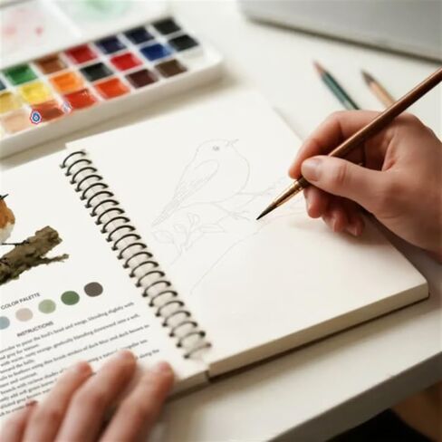 Beautiful Watercolor Workbook for Beginners - Relaxing & Easy to Paint Water Coloring Book with Floral Designs on Premium Paper - Perfect for Gifting to Spark Creativity & Joy for Adults (Flower Bed) in Kuwait