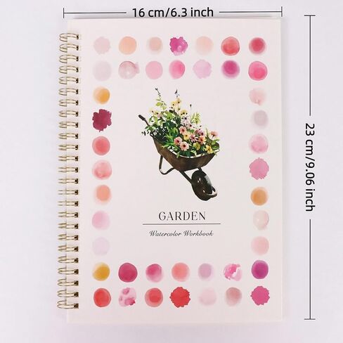 Beautiful Watercolor Workbook for Beginners - Relaxing & Easy to Paint Water Coloring Book with Floral Designs on Premium Paper - Perfect for Gifting to Spark Creativity & Joy for Adults (Flower Bed) in Kuwait