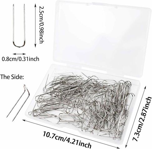 240 Pieces Stainless Steel U Pins for Quilting Sewing Needlecraft Blocking DIY Jewelry Making 0.98x0.3 Inch (Silver) in Saudi Arabia
