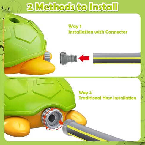 Sprinkler for Kids Water Toys: Airyard 3-in-1 Turtle Sprinkler Toys 360° Rotating Spray with Snail Plash Ring Toss Game for Backyard Outdoor Summer Toys Water Game Toys for Boys Girls Kids Ages 3-8 in Saudi Arabia