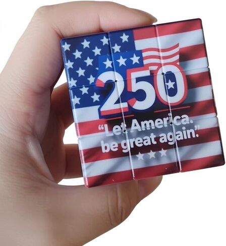 3x3 Speed Cube, Exclusive 250th Anniversary Edition Puzzle Cube, with 6 Different Commemorative Patterns on the Side.(Color Commemorative Edition) in Saudi Arabia
