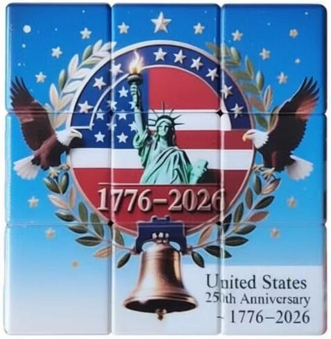 3x3 Speed Cube, Exclusive 250th Anniversary Edition Puzzle Cube, with 6 Different Commemorative Patterns on the Side.(Color Commemorative Edition) in Saudi Arabia