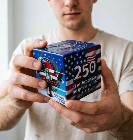 3x3 Speed Cube, Exclusive 250th Anniversary Edition Puzzle Cube, with 6 Different Commemorative Patterns on the Side.(Color Commemorative Edition) in Saudi Arabia