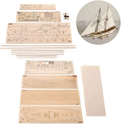 Mingkai Wooden Pirate Ship 3D Puzzle, Large Model Kit, DIY Decor Boat Gifts for Adults & Kids, One Size in Saudi Arabia