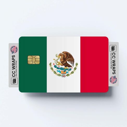 Mexico Flag-Inspired Credit Card Sticker | Vinyl Matte Bank Card Skin | Waterproof, Durable, Easy Peel & Stick Cover | Fits All Standard Debit & Credit Cards in Saudi Arabia