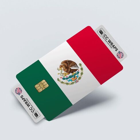 Mexico Flag-Inspired Credit Card Sticker | Vinyl Matte Bank Card Skin | Waterproof, Durable, Easy Peel & Stick Cover | Fits All Standard Debit & Credit Cards in Saudi Arabia