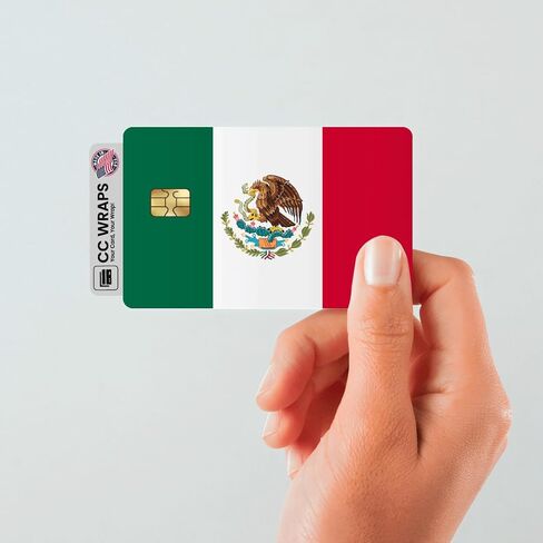 Mexico Flag-Inspired Credit Card Sticker | Vinyl Matte Bank Card Skin | Waterproof, Durable, Easy Peel & Stick Cover | Fits All Standard Debit & Credit Cards in Saudi Arabia