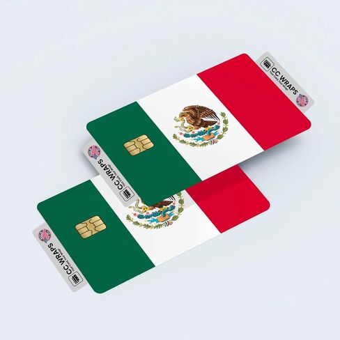 Mexico Flag-Inspired Credit Card Sticker | Vinyl Matte Bank Card Skin | Waterproof, Durable, Easy Peel & Stick Cover | Fits All Standard Debit & Credit Cards in Saudi Arabia