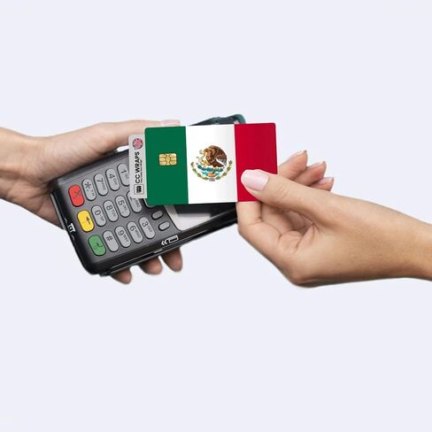 Mexico Flag-Inspired Credit Card Sticker | Vinyl Matte Bank Card Skin | Waterproof, Durable, Easy Peel & Stick Cover | Fits All Standard Debit & Credit Cards in Saudi Arabia