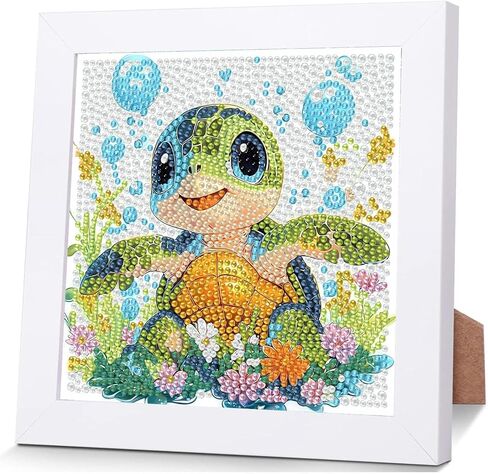 cviokrdu Cow Diamond Art Kits for Kids with Frame - Animals Diamond Art for Kids Ages 4 8 12, Highland Cows Gem Painting Kit for Gift Home Wall Decoration(7x7inch) in Saudi Arabia