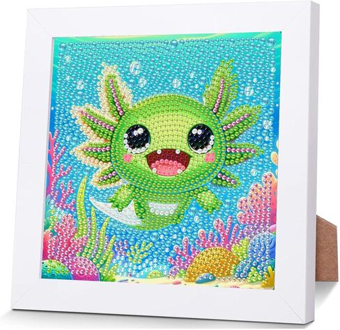 cviokrdu Cow Diamond Art Kits for Kids with Frame - Animals Diamond Art for Kids Ages 4 8 12, Highland Cows Gem Painting Kit for Gift Home Wall Decoration(7x7inch) in Saudi Arabia