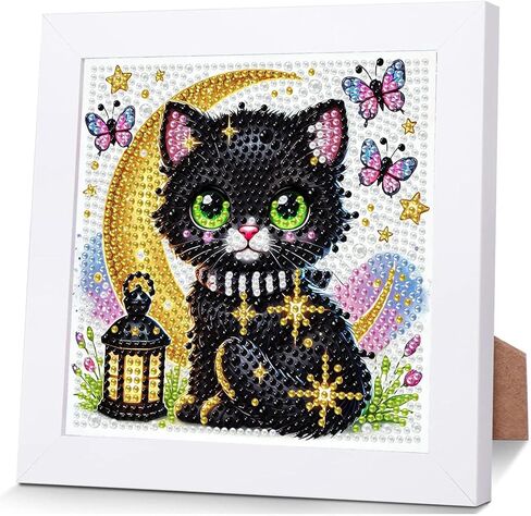cviokrdu Cow Diamond Art Kits for Kids with Frame - Animals Diamond Art for Kids Ages 4 8 12, Highland Cows Gem Painting Kit for Gift Home Wall Decoration(7x7inch) in Saudi Arabia
