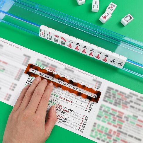 Tortoise Mahjong Line Reader, 4 Pack Mahjong Card Line Finder Applicable for 2026 Mahjong Cards, Accessories for Mahjong Players, 6.26" x 1", Acrylic in Saudi Arabia