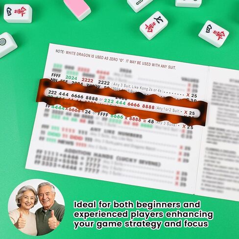 Tortoise Mahjong Line Reader, 4 Pack Mahjong Card Line Finder Applicable for 2026 Mahjong Cards, Accessories for Mahjong Players, 6.26" x 1", Acrylic in Saudi Arabia