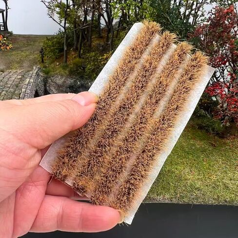 Long Grass Tufts, 4pcs per Box 4.33x2.36 Inch Model Grass Clusters for Dioramas, Railway Scenery, Miniature Landscape, Train & Car Scene Models (Autumn Green) in Saudi Arabia