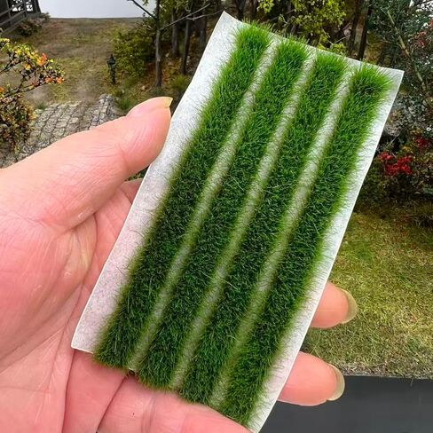 Long Grass Tufts, 4pcs per Box 4.33x2.36 Inch Model Grass Clusters for Dioramas, Railway Scenery, Miniature Landscape, Train & Car Scene Models (Autumn Green) in Saudi Arabia