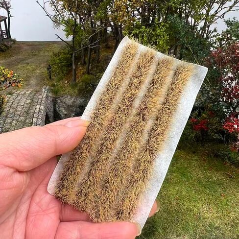 Long Grass Tufts, 4pcs per Box 4.33x2.36 Inch Model Grass Clusters for Dioramas, Railway Scenery, Miniature Landscape, Train & Car Scene Models (Autumn Green) in Saudi Arabia
