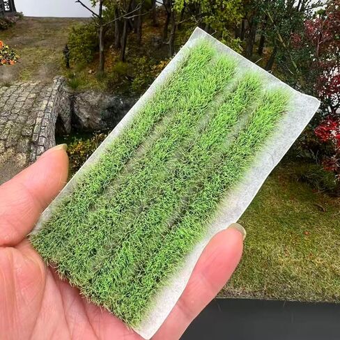 Long Grass Tufts, 4pcs per Box 4.33x2.36 Inch Model Grass Clusters for Dioramas, Railway Scenery, Miniature Landscape, Train & Car Scene Models (Autumn Green) in Saudi Arabia