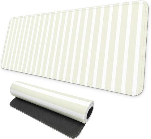 MAY FLOWER Large Aesthetic Mouse Pad, Full Kawaii Keyboard Mat with Cozy Checkered Gingham Pattern, Cute Computer Mouse Mat, Anti-Slip Rubber Base, 31.5 x 11.8 Inches (Pastel Blue) in Saudi Arabia