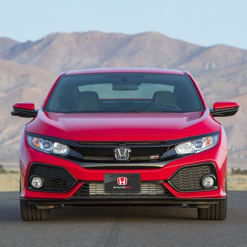 صورة iPick لسيارة Honda Civic Si ذات مظهر من ألياف الكربون باللون الأسود ولوحة ترخيص معدنية من الألومنيوم خاصة in Kuwait