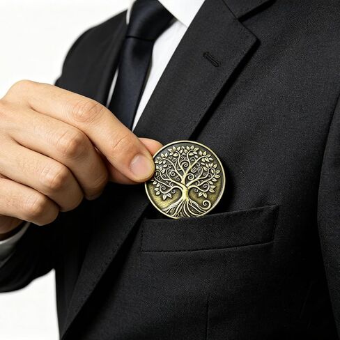 6 قطع عملة تحدي شجرة الحياة الملهمة - اقتباس تحفيزي وتصميم فني رمز جيب - هدايا عملات تحفيزية قابلة للتجميع in Kuwait
