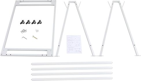 Floor Wash Rack and Mat Transporter with Casters, 40" L X 28" W X 42" H Floor Mats Cart, 100 Lbs Load Capacity Transporter and Wash Cart, Silver in Saudi Arabia