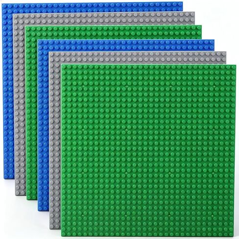 ألواح أساسية كلاسيكية لليغو، ألواح قاعدة من مكعبات البناء مقاس 10 × 10 بوصة مقاس 32 × 32 مسمار، متوافقة بنسبة 100% مع جميع العلامات التجارية الكبرى للبناء - أزرق داكن 6 قطع in Kuwait
