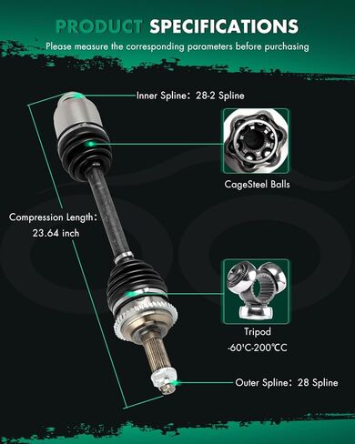 مجموعة عمود محرك المحور الأمامي الأيمن من SCITOO مناسبة لسيارات Ford Fusion وLincoln MKZ وMazda 6 وMercury Milan 2003-2012 66-8154 FWD in Kuwait