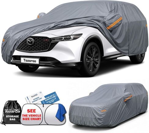 Car Cover Waterproof All-Weather,Outdoor Full Exterior Automobiles SUV(Length 182-190 inch) with Windshield Sun Shade Universal Fit Toyota RAV4,CRV,Model Y,Q5,Equinox,Rogue etc in Saudi Arabia