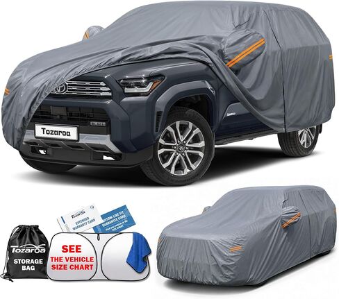 Car Cover Waterproof All-Weather,Outdoor Full Exterior Automobiles SUV(Length 182-190 inch) with Windshield Sun Shade Universal Fit Toyota RAV4,CRV,Model Y,Q5,Equinox,Rogue etc in Kuwait