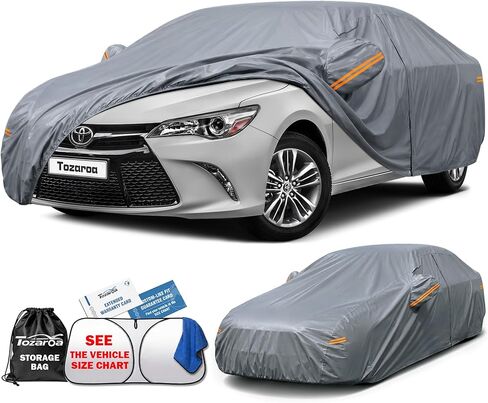 Car Cover Waterproof All-Weather,Outdoor Full Exterior Automobiles SUV(Length 182-190 inch) with Windshield Sun Shade Universal Fit Toyota RAV4,CRV,Model Y,Q5,Equinox,Rogue etc in Kuwait