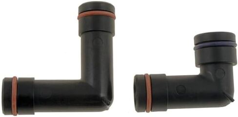 KarParts360 لسيارة تشيفي إمبالا 2000 01 02 03 04 2005 تركيبات خرطوم السخان | بلاستيك | أسود | 2 موصلات للكوع | 0.866 بوصة نهاية 1 القطر الخارجي | نهاية سهلة الانزلاق من النوع 1 | ل 12565082، 24503423 in Kuwait