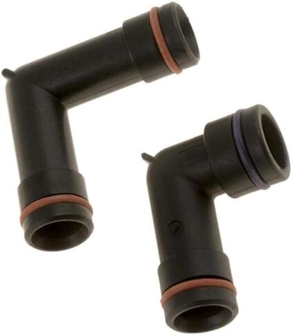 KarParts360 لسيارة تشيفي إمبالا 2000 01 02 03 04 2005 تركيبات خرطوم السخان | بلاستيك | أسود | 2 موصلات للكوع | 0.866 بوصة نهاية 1 القطر الخارجي | نهاية سهلة الانزلاق من النوع 1 | ل 12565082، 24503423 in Kuwait