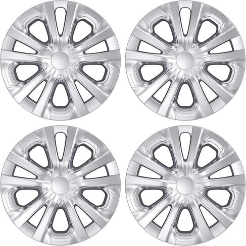 TangMiGe 4-Pack 15 inch Hubcaps Compatible with Toyota Prius 2019-2022, Prius Prime 2020-2022, Corolla Hybrid 2020-2024, fit for 15" Steel Wheel, Rim Cover Skin Hub Cap (Bright Black Color) in Kuwait