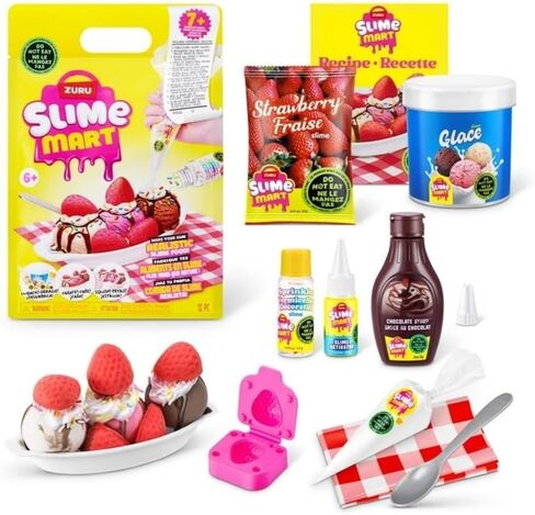 ZURU Slime Mart Ice Cream Sundae Kit, Make Your Own Realistic Slime Food, with Strawberry Mold and Decorations in Kuwait