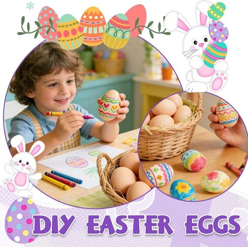 60 Pack Easter Plastic Eggs,Brown Fake Easter Egg,Artificial Chicken Egg for DIY Crafts,Painting,Easter Party,Home Decor,Nest in Saudi Arabia
