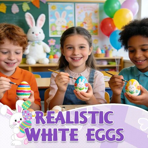 60 Pack Easter Plastic Eggs,Brown Fake Easter Egg,Artificial Chicken Egg for DIY Crafts,Painting,Easter Party,Home Decor,Nest in Saudi Arabia