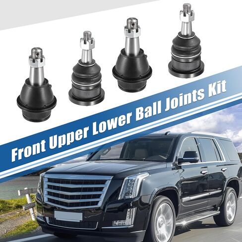 X AUTOHAUX 4pcs Front Upper Lower Ball Joint No.K6540/K6541 for Cadillac Escalade ESV EXT for Chevy Silverado Avalanche Tahoe for GMC Sierra Yukon Suspension Lower Ball Joint Kit in Kuwait