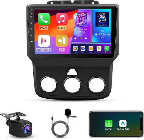 Car Stereo Radio for Dodge RAM 1500 2500 3500 2013 2014 2015 2016 2017 2018 2019, 9 Inch Android 14 Head Unit 2G+64G with Wireless CarPlay & Android Auto, GPS, Bluetooth, WiFi, 1080P Backup Camera in Saudi Arabia