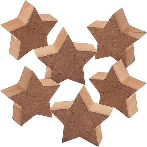 DIY Unfinished Wood Stars - 6 Pieces in Kuwait
