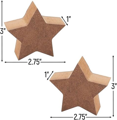 DIY Unfinished Wood Stars - 6 Pieces in Kuwait