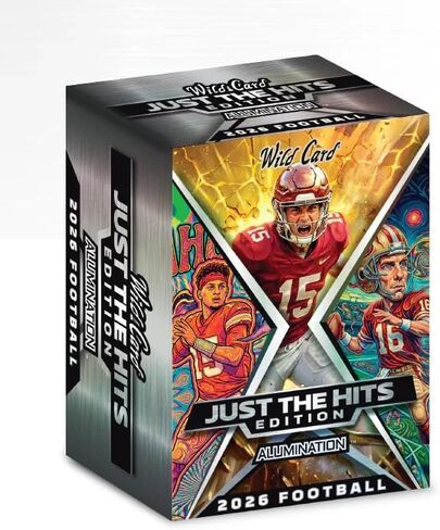 2026 Wild Card صندوق بطاقات التداول Just the Hits Jumbo Alumination Edition (1 بطاقة Mammoth 1/1 لكل صندوق) in Kuwait