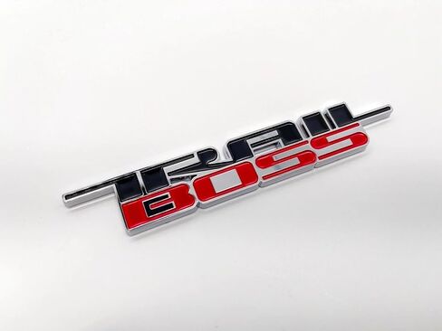 1 قطعة 2019-2024 Trail Boss Emblem ثلاثية الأبعاد شارة اسم لاصق الشعار ملصق بديل لـ Trail Boss 1500 2500 HD (أسود/أحمر) in Kuwait