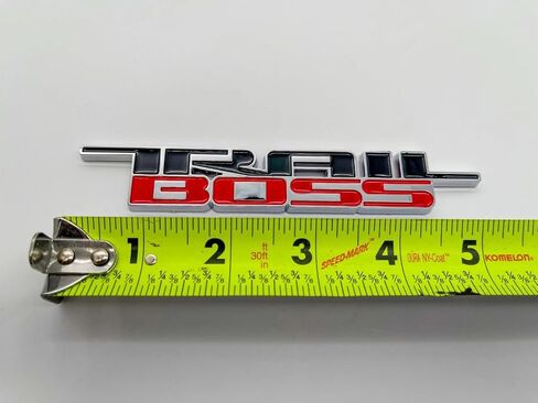 1 قطعة 2019-2024 Trail Boss Emblem ثلاثية الأبعاد شارة اسم لاصق الشعار ملصق بديل لـ Trail Boss 1500 2500 HD (أسود/أحمر) in Kuwait